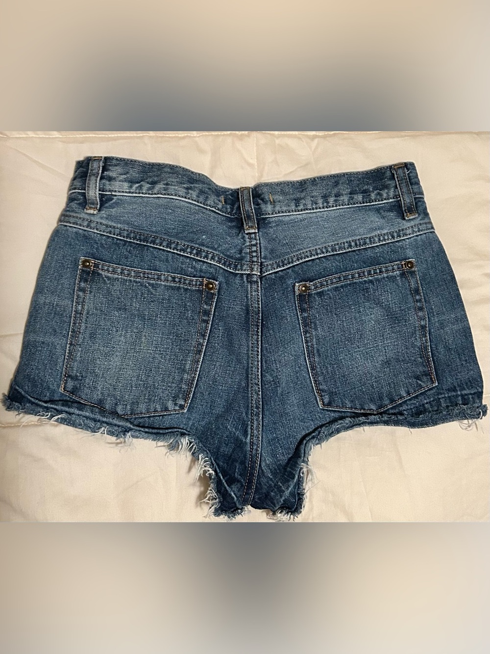 Free People Medium Blue Denim Jeans with Star-Stamped Button - Picture 5 of 9